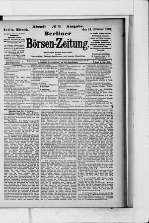 Berliner Börsen-Zeitung vom 14.02.1906
