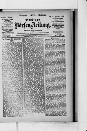 Berliner Börsen-Zeitung vom 16.02.1906