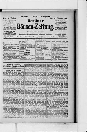 Berliner Börsen-Zeitung vom 16.02.1906