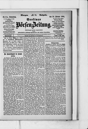 Berliner Börsen-Zeitung on Feb 24, 1906