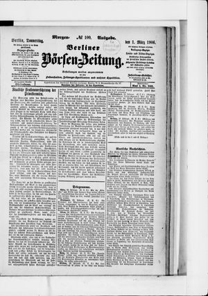 Berliner Börsen-Zeitung vom 01.03.1906