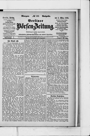 Berliner Börsen-Zeitung vom 02.03.1906