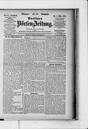 Berliner Börsen-Zeitung vom 03.03.1906