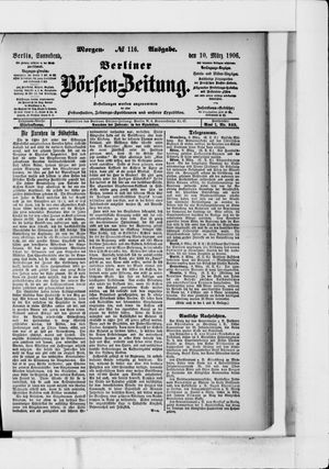 Berliner Börsen-Zeitung vom 10.03.1906