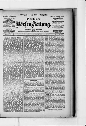Berliner Börsen-Zeitung vom 17.03.1906