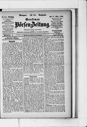 Berliner Börsen-Zeitung on Mar 21, 1906