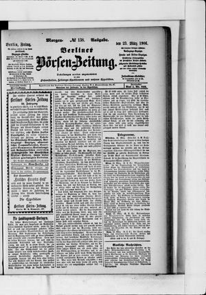Berliner Börsen-Zeitung vom 23.03.1906