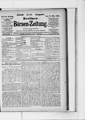 Berliner Börsen-Zeitung vom 23.03.1906