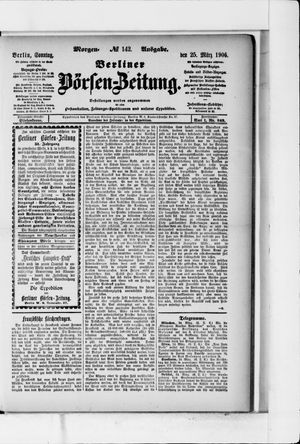 Berliner Börsen-Zeitung vom 25.03.1906