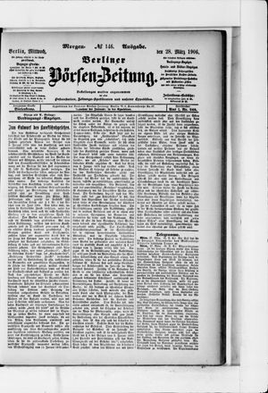 Berliner Börsen-Zeitung on Mar 28, 1906