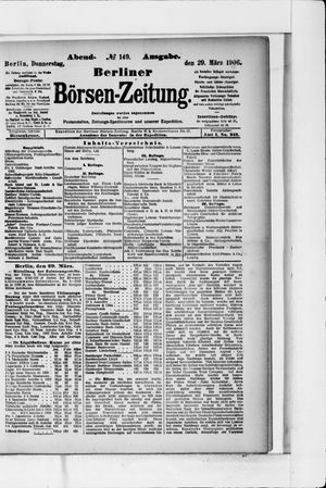 Berliner Börsen-Zeitung vom 29.03.1906
