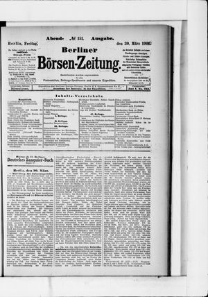 Berliner Börsen-Zeitung vom 30.03.1906