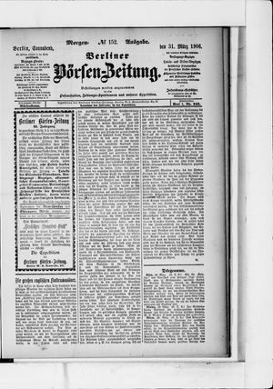 Berliner Börsen-Zeitung vom 31.03.1906