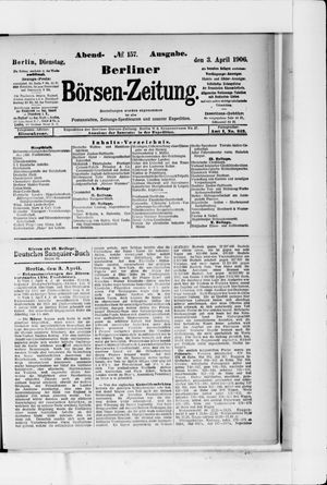 Berliner Börsen-Zeitung vom 03.04.1906