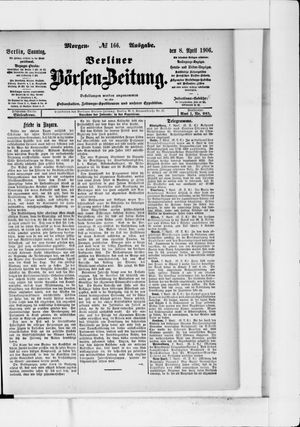 Berliner Börsen-Zeitung vom 08.04.1906