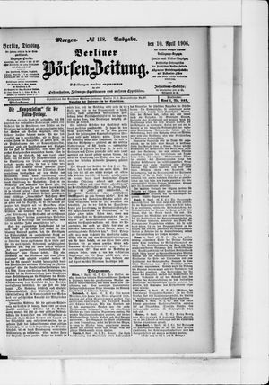 Berliner Börsen-Zeitung vom 10.04.1906
