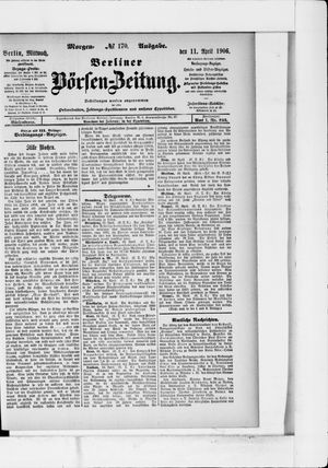 Berliner Börsen-Zeitung vom 11.04.1906