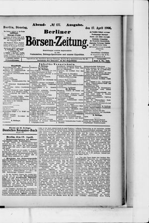 Berliner Börsen-Zeitung vom 17.04.1906