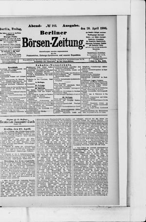 Berliner Börsen-Zeitung on Apr 20, 1906