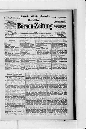 Berliner Börsen-Zeitung vom 28.04.1906