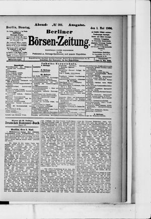 Berliner Börsen-Zeitung vom 01.05.1906