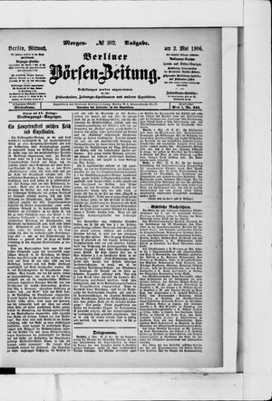 Berliner Börsen-Zeitung on May 2, 1906