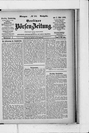 Berliner Börsen-Zeitung on May 3, 1906
