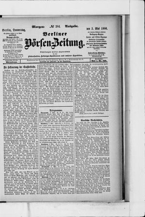 Berliner Börsen-Zeitung vom 03.05.1906