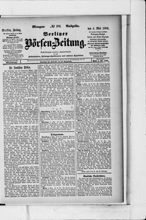 Berliner Börsen-Zeitung vom 04.05.1906