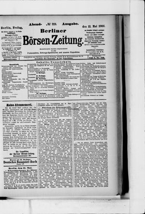 Berliner Börsen-Zeitung vom 11.05.1906