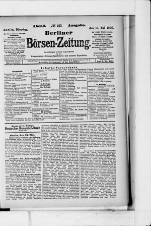 Berliner Börsen-Zeitung on May 15, 1906