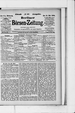 Berliner Börsen-Zeitung vom 16.05.1906