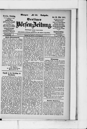 Berliner Börsen-Zeitung vom 22.05.1906