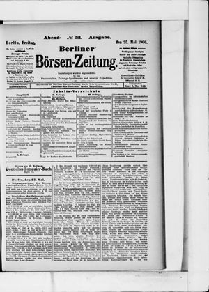 Berliner Börsen-Zeitung vom 25.05.1906
