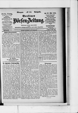 Berliner Börsen-Zeitung vom 29.05.1906
