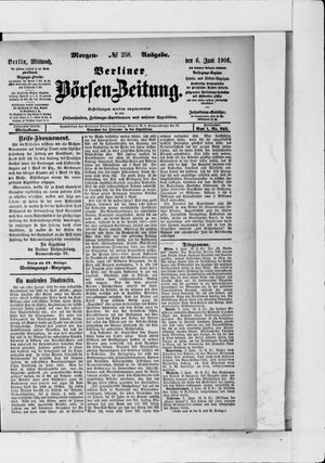 Berliner Börsen-Zeitung vom 06.06.1906