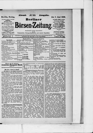 Berliner Börsen-Zeitung vom 08.06.1906