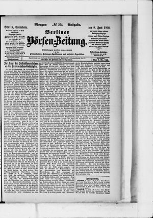 Berliner Börsen-Zeitung vom 09.06.1906