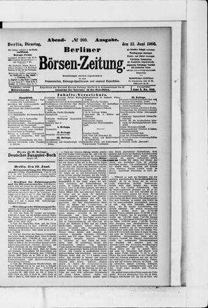 Berliner Börsen-Zeitung vom 12.06.1906