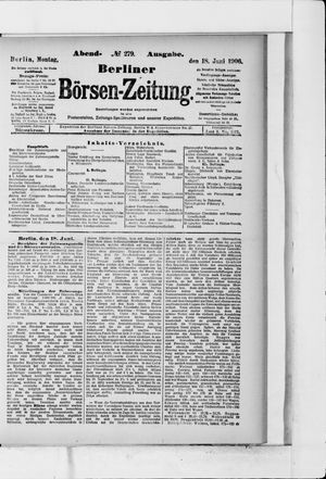 Berliner Börsen-Zeitung vom 18.06.1906