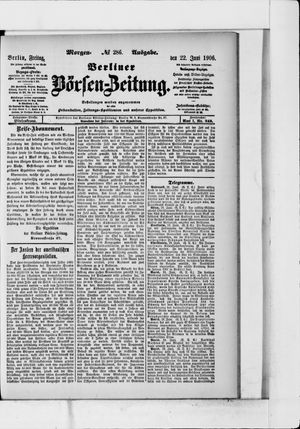 Berliner Börsen-Zeitung on Jun 22, 1906