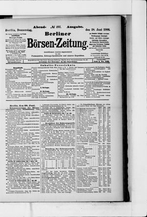Berliner Börsen-Zeitung vom 28.06.1906