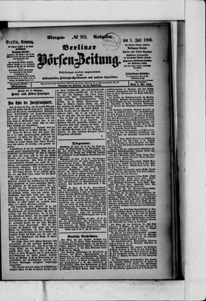 Berliner Börsen-Zeitung vom 01.07.1906