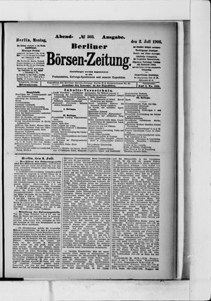 Berliner Börsen-Zeitung on Jul 2, 1906