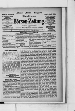 Berliner Börsen-Zeitung vom 03.07.1906