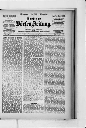 Berliner Börsen-Zeitung vom 07.07.1906