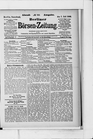 Berliner Börsen-Zeitung vom 07.07.1906