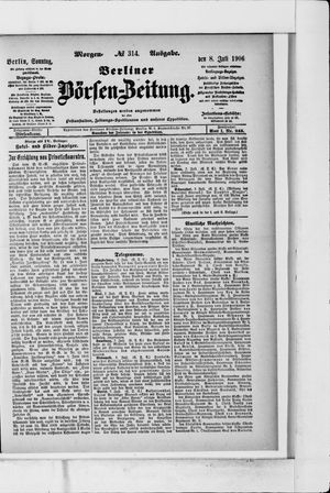 Berliner Börsen-Zeitung vom 08.07.1906