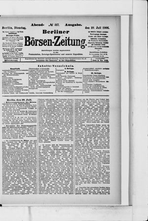 Berliner Börsen-Zeitung vom 10.07.1906