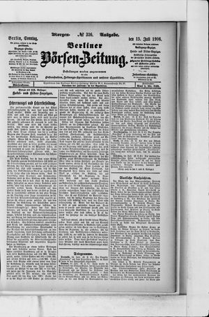 Berliner Börsen-Zeitung vom 15.07.1906